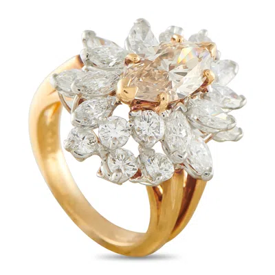 Lb Exclusive 18k Yellow Gold 3.95ct Diamond Ring Mf55-031726