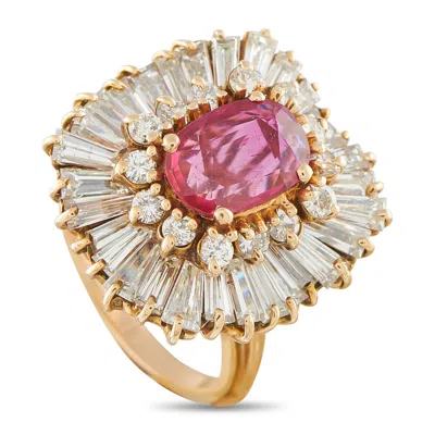 Lb Exclusive 18k Yellow Gold 4.0ct Diamond And Ruby Ring Mf10-050626