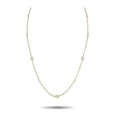 Lb Exclusive 18k Yellow Gold 4.50ct Diamond Necklace Ank-19773-y