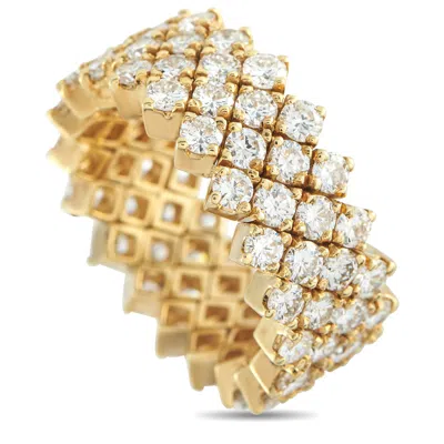Lb Exclusive 18k Yellow Gold 4.85ct Diamond Lattice Eternity Ring Mf15-122425