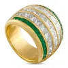 Lb Exclusive 18k Yellow Gold 4.97ct Diamond And Emerald Ring Mf04-112425 In Brown