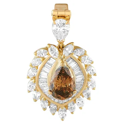 Pre-owned Lb Exclusive 18k Yellow Gold 4.99ct Diamond Pendant Mf28-110525