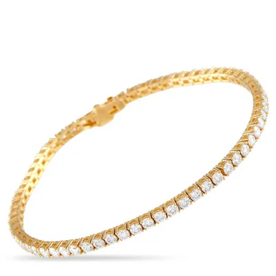 Lb Exclusive 18k Yellow Gold 4.99ct Diamond Tennis Bracelet Mf08-072225