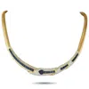 Lb Exclusive 18k Yellow Gold 5.08ct Diamond And Sapphire Necklace Mf26-061125 In Gold