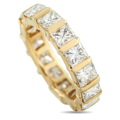 Lb Exclusive 18k Yellow Gold 5.50ct Diamond Bar-set Eternity Band Ring Mf25-122325