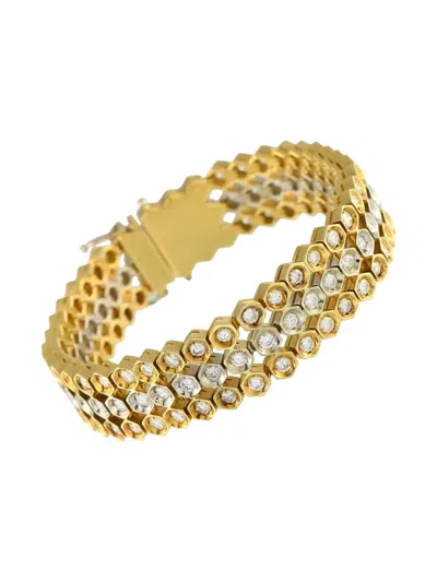 Pre-owned Lb Exclusive 18k Yellow Gold And Diamond Bracelet
