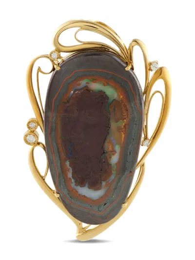 Pre-owned Lb Exclusive 18k Yellow Gold Cameo Pendant