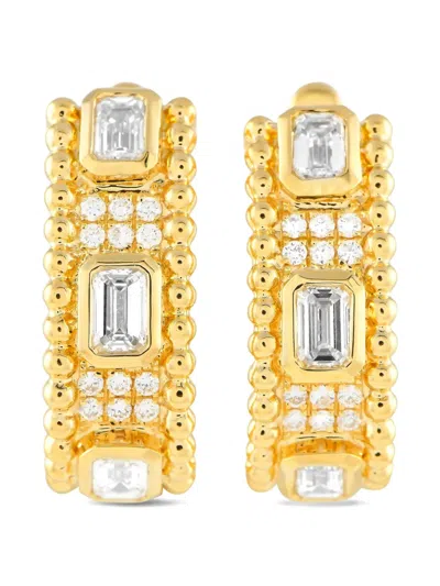 Pre-owned Lb Exclusive 18k Yellow Gold Diamond Earrings
