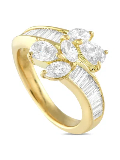 Pre-owned Lb Exclusive 18k Yellow Gold Diamond-embelished Ring