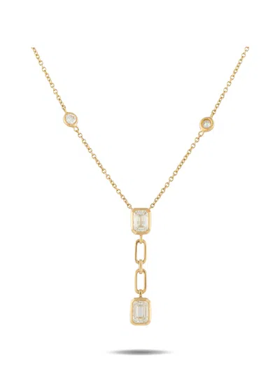 Pre-owned Lb Exclusive 18k Yellow Gold Diamond Necklace