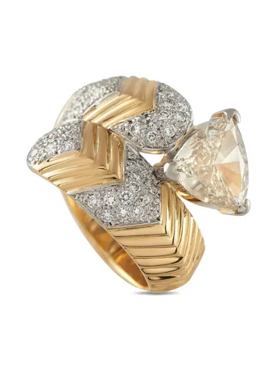 Pre-owned Lb Exclusive 18k Yellow Gold Diamond Ring