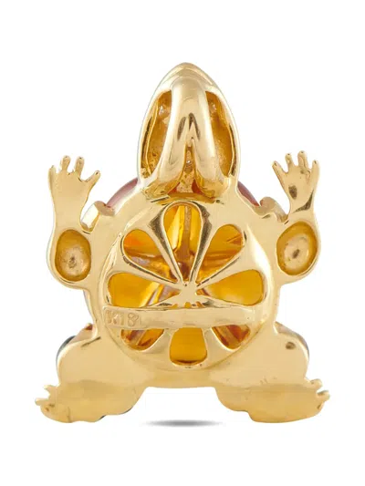 Pre-owned Lb Exclusive 18k Yellow Gold Multi-stone Pendant
