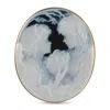 Lb Exclusive 18k Yellow Gold Onyx Cameo Brooch Mf07-041025 In Gold