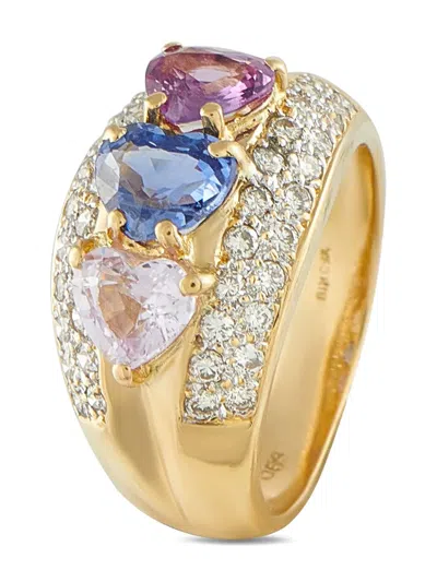 Pre-owned Lb Exclusive 18k Yellow Gold Sapphire Ring