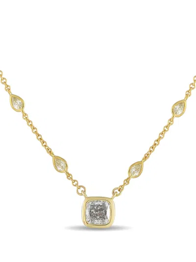 Pre-owned Lb Exclusive 18kt Yellow Gold Diamond Necklace