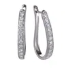Lb Exclusive ~1ct 14k White Gold Diamond Oval Hoop Earrings Aer-14266w In White