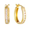Lb Exclusive ~.50ct Small 14k Yellow Gold Diamond Hoop Earrings In Gold