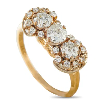 Lb Exclusive Antique 14k Yellow Gold 1.0ct Diamond Ring Mf23-050626