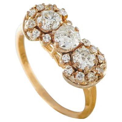 Pre-owned Lb Exclusive Antique 14k Yellow Gold 1.0ct Diamond Ring Mf23-050626