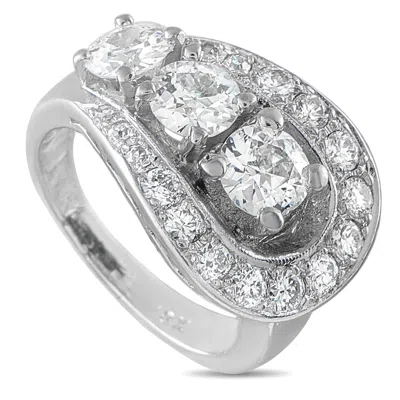 Lb Exclusive Antique 18k White Gold 1.88ct Diamond Ring Mf08-062526 In Silver