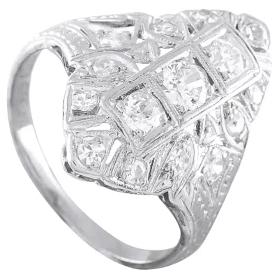 Pre-owned Lb Exclusive Antique Platinum 1.0ct Diamond Art Deco Ring Mf15-062426 In Multiple