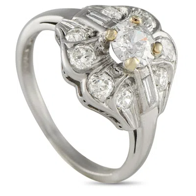 Lb Exclusive Antique Platinum 1.27ct Diamond Ring Mf53-041725 In White