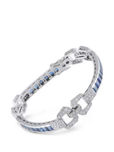 Pre-owned Lb Exclusive Art Deco Bracelet In Silver