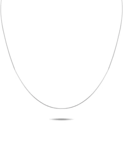 Pre-owned Lb Exclusive Box Chain Necklace In Silver