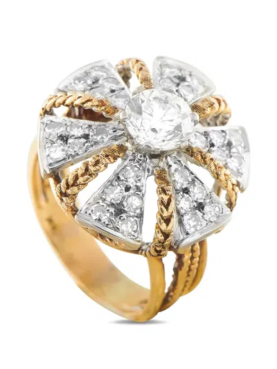 Pre-owned Lb Exclusive Diamond 18k Rose Gold Ring