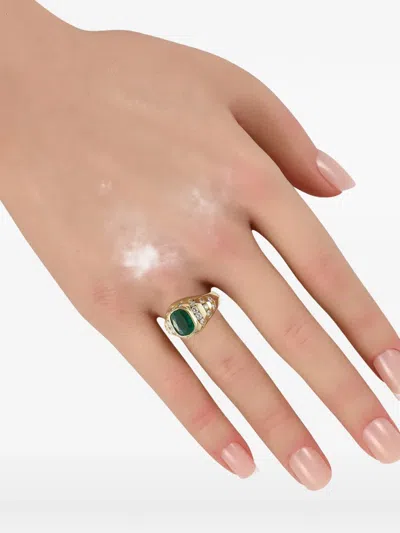 Pre-owned Lb Exclusive Diamond And Emerald Ring In Gold