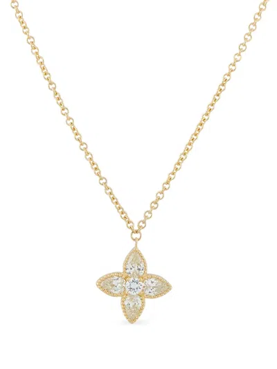 Pre-owned Lb Exclusive Diamond Beaded Necklace In Gold