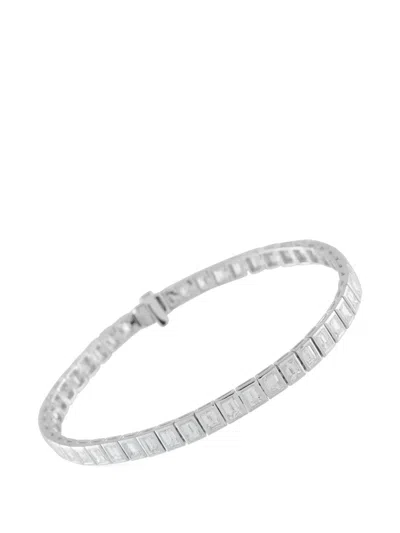 Pre-owned Lb Exclusive Diamond Bracelet In Silver