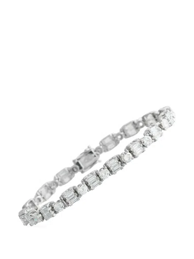 Pre-owned Lb Exclusive Diamond Bracelet In Silver