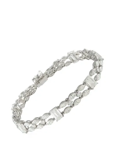 Pre-owned Lb Exclusive Diamond Bracelet In Silver