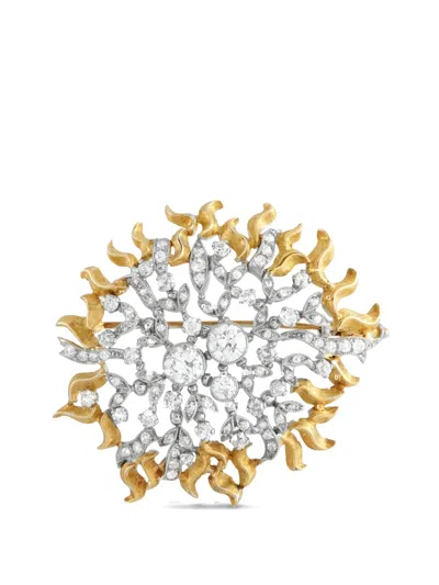 Pre-owned Lb Exclusive Diamond Brooch In Silver