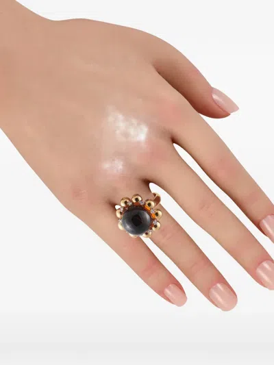 Pre-owned Lb Exclusive Diamond Citrine Ring In Gold