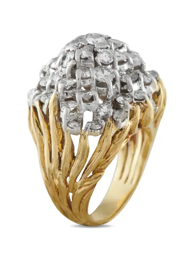 Pre-owned Lb Exclusive Diamond Cluster Ring In Gold