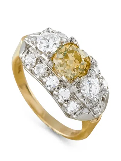 Pre-owned Lb Exclusive Diamond Cocktail Ring In Gold