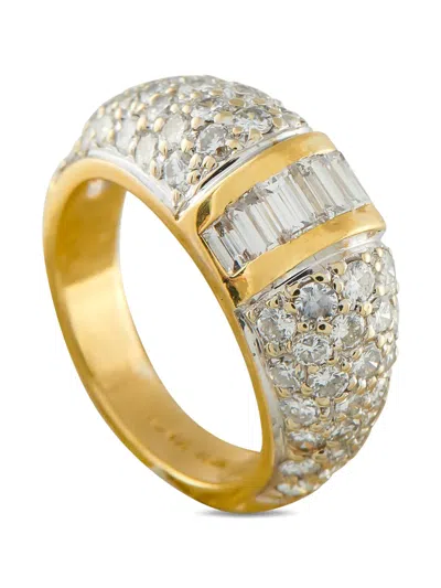 Pre-owned Lb Exclusive Diamond Dome Ring In Gold