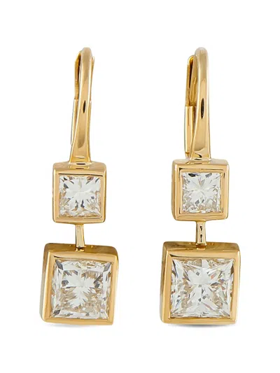 Pre-owned Lb Exclusive Diamond Earrings In Gold