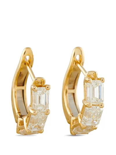 Pre-owned Lb Exclusive Diamond Earrings In Gold