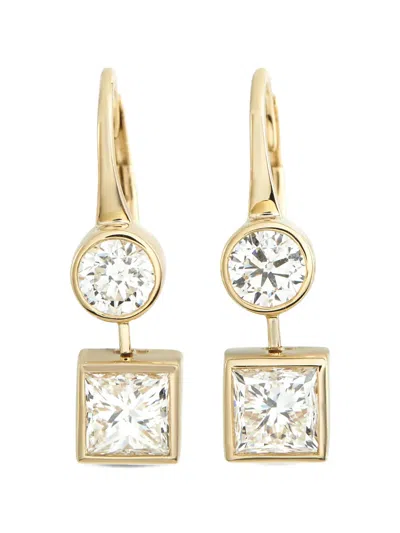 Pre-owned Lb Exclusive Diamond Earrings In Gold