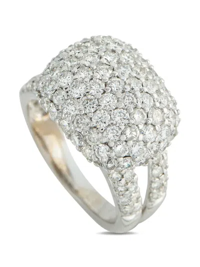 Pre-owned Lb Exclusive Diamond Embellished Ring In Silver