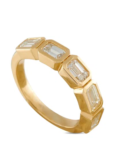 Pre-owned Lb Exclusive Diamond Emerald-cut Ring In Gold