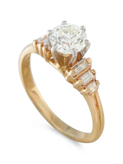 Pre-owned Lb Exclusive Diamond Engagement Ring In Gold