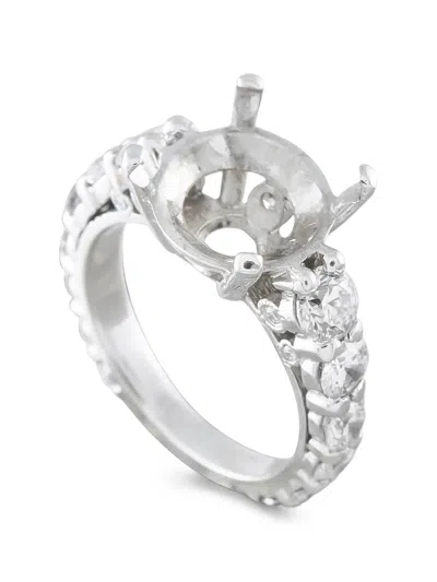 Pre-owned Lb Exclusive Diamond Engagement Ring In Silver