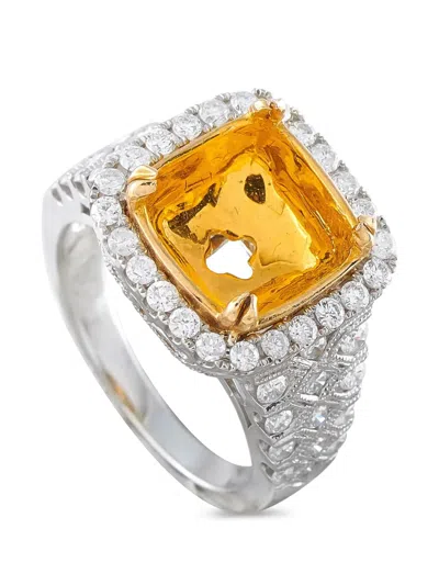 Pre-owned Lb Exclusive Diamond Engagement Ring In Silver
