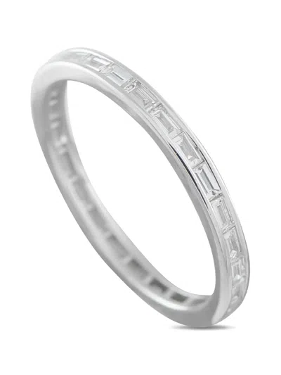 Pre-owned Lb Exclusive Diamond Eternity-band Ring In Silver