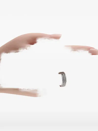 Pre-owned Lb Exclusive Diamond Eternity Ring In Silver