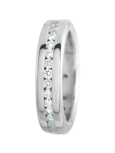 Pre-owned Lb Exclusive Diamond Eternity Ring In Silver
